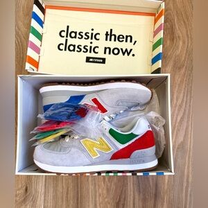 New Balance x STAUD 574 Multicolor Suede Sneakers Men’s 6 NIB